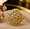 Gold Marquise Crystal Dome Ring