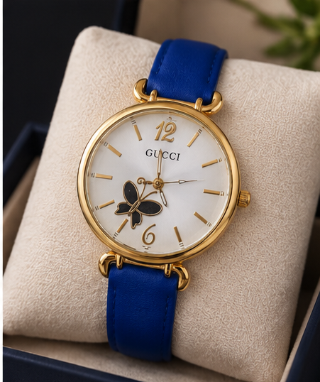 Royal Blue Butterfly Wrist Watch
