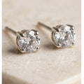 Earrings Trio Set - CZ Studs, Black Clover & Black Flower Studs